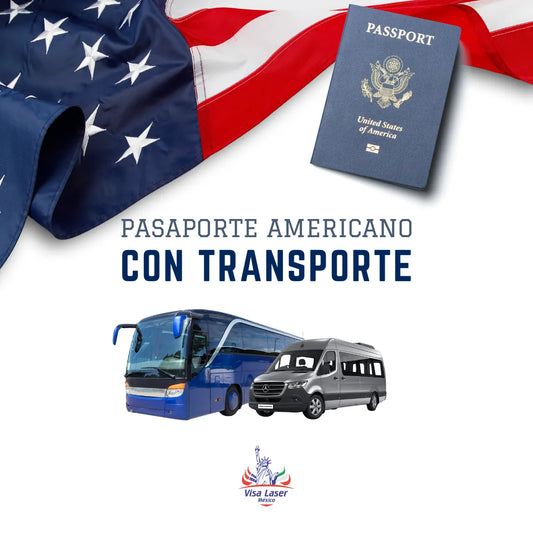 Pasaporte americano con transporte