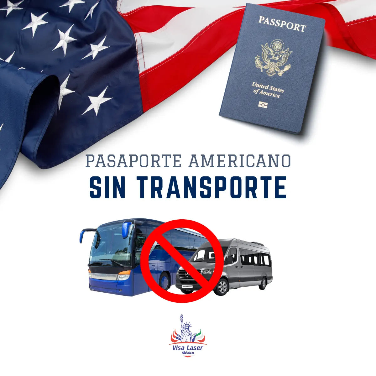 Pasaporte americano sin transporte